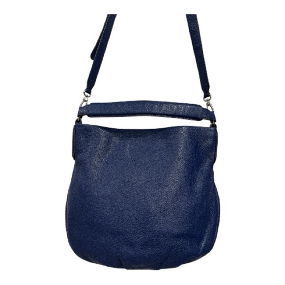 MARC BY MARC JACOBS Q Hillier Pebbled Hobo Shoulder Bag Navy - Picture 9 of 16